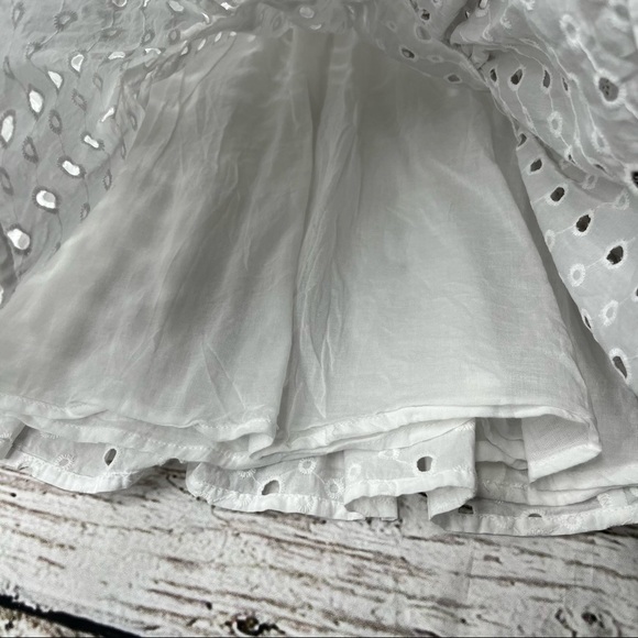 Asos Tiered Eyelet Mini Skirt Size 8 - Picture 6 of 7